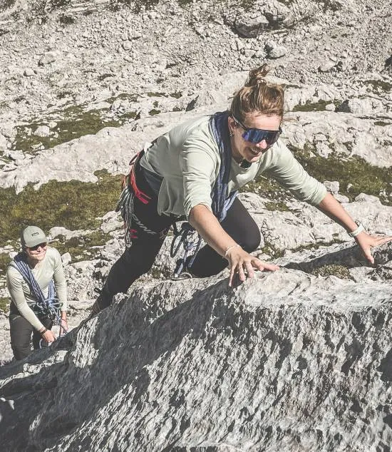 Klettertraining beim Hochtourenkurs Österreich am Dachstein