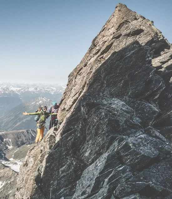 Stüdlgrat mit Bergführer am Großglockner