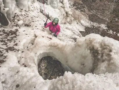 Eisklettertraining im Grazer Bergland